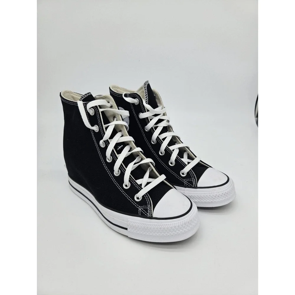 Converse Chuck Taylor All Star Wedge A11909C Women 10 Black Platform Shoes RG039